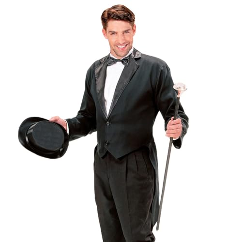 xL Black Lined Tailcoat Mens Costume Extra Large for Hardy Hollywood Film Fancy Dress
