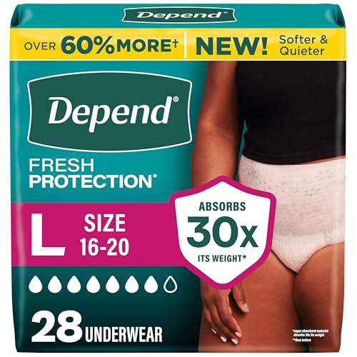 Depend Fresh Protection Adult Diapers Incontinence Underwear For