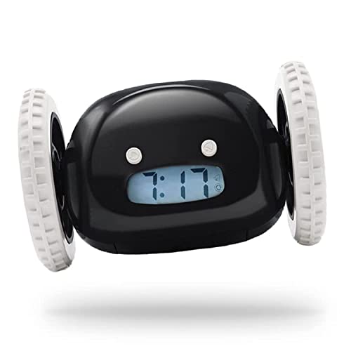CLOCKY Digital Alarm Clock for Bedroom on Wheels Runaway Moving Extra Super...