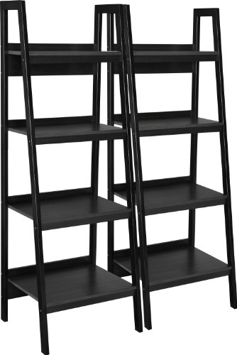 Ameriwood Home Lawrence 4-Shelf Ladder Bookcase Sonoma Oak