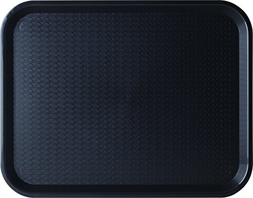 Carlisle FoodService Products CT101403 Cafe Standard Plastic Cafeteria/Fast Food Tray, NSF Certified, BPA Free, 14" Length x 10" Width, Black