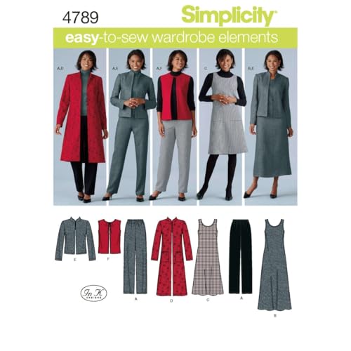 Simplicity 4789 Easy To Sew Plus Size Pants Vest Jacket And Jumper