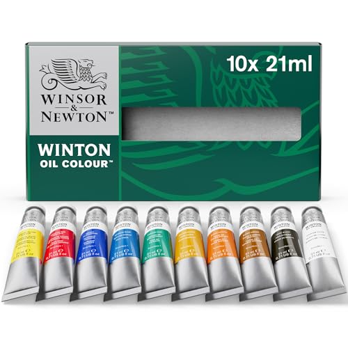 Winsor & Newton Winton Oil Color Paint Basic Set 10 x 21ml Tubes