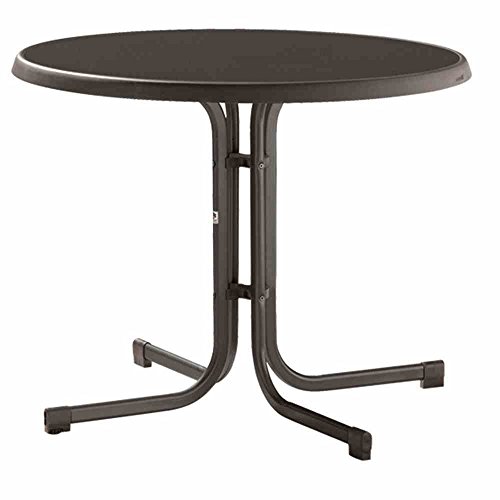 (-39%) Sieger 209/G Boulevard-Klapptisch mit mecalit-Pro-Platte Ø 86 cm, Stahlrohrgestell eisengrau, Tischplatte Schieferdekor anthrazit