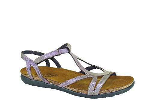 NAOT Women's Dorith Sandal Silver Threads Leather 8-8.5 N-M US