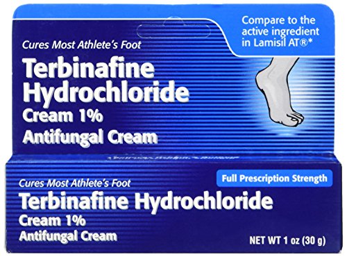 Taro Terbinafine Hydrochloride antifungal Cream 1% - Athletes Foot Cream Extra Strength, relieves itching & Burning, Cures Most Athlete's Foot, Jock Itch & Ringworm 1 oz