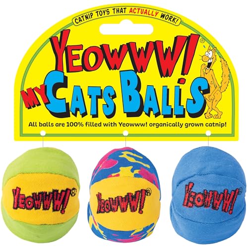 Yeowww! Catnip Cat Toy, My Cats Balls (3-Pack)