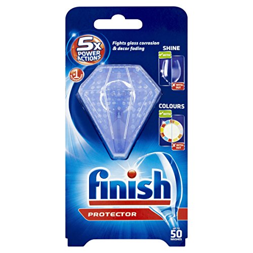 Finish, Dish and Glass Protector, 50 Washes, Protects Wine Glasses Against Cloudiness, Décor Fading and Corrosion