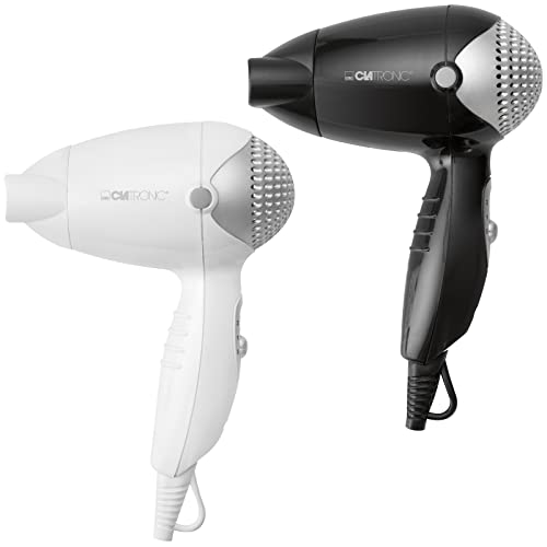 🔥 STARKER PREIS (-54%) Clatronic® Reisehaartrockner | kompakte Größe | 1200 Watt | 2 Temperatur-/Leistungsstufen | Formdüse 360° drehbar (abnehmbar) | Aufhängeöse | Fön | HT 3393 schwarz oder weiß