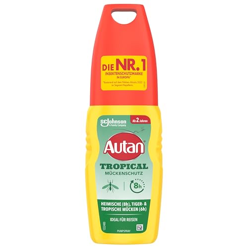 (-33%) Autan Tropical Pumpspray, Mückenschutz für Körper & Gesicht, Travel Essentials, 1er Pack, (1 x 100 ml)