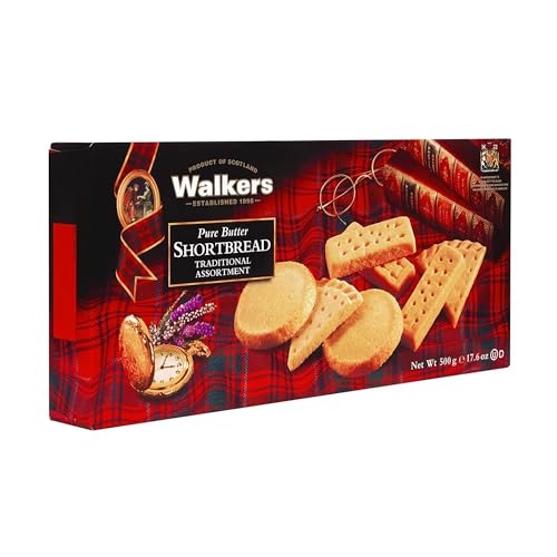 Walker’s All-Butter Shortbread Traditional Assortment - 17 Assorted Cookies Per Box - Authentic Shortbread Cookies from Scotland