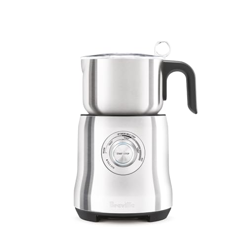 Breville Milk Café Frothe BMF600XL, Brushed Stainless SteelMilk Frother and Steamer [Upgraded], AMZCHEF All-in-1 Detac