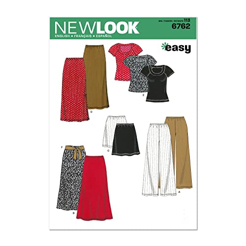 U06762a New Look Easy To Sew Misses Tops Pants And Skirts Sewing