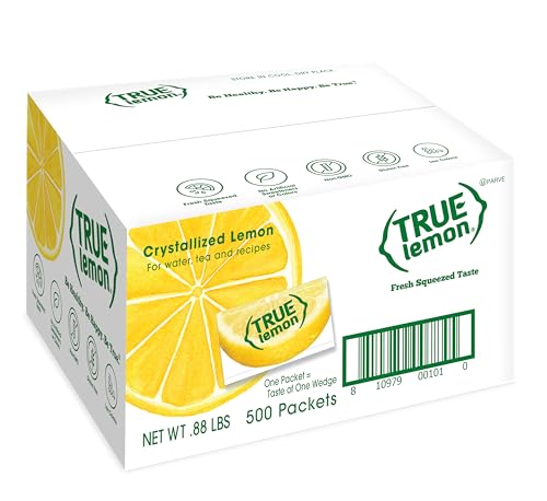 True Lemon Water Enhancer Packets - Sugar-Free, 0 Calorie Drink Mix with Real Lemon Flavor (Bulk Pack of 500)