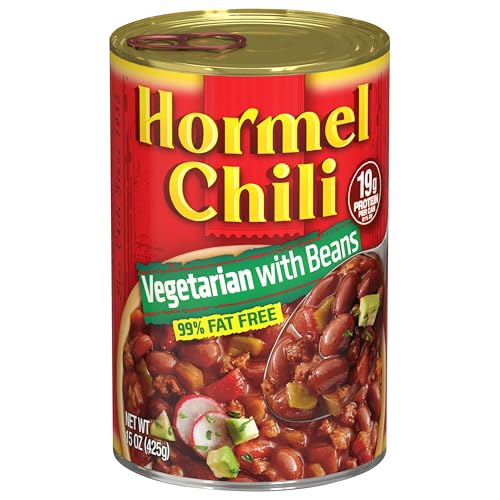 HORMEL Chili Vegetarian with Beans, 99% Fat Free, 15 Oz, 12 Pack