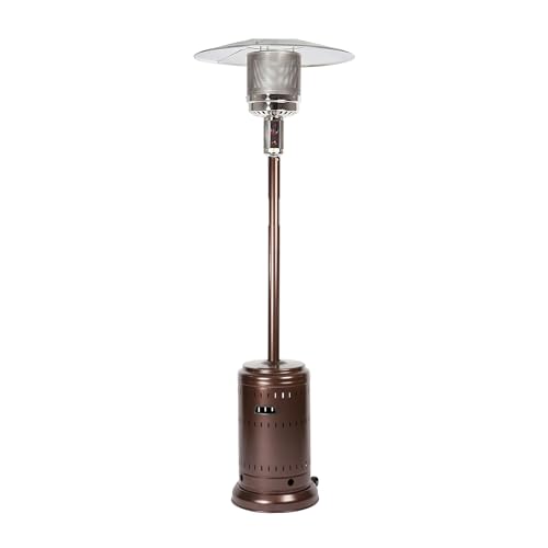 Fire Sense 60485 All Seasons Patio Heater 46000 BTU Hammered Bronze