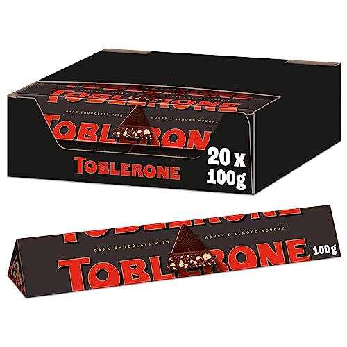 🔥 STARKER PREIS (-29%) Toblerone Dunkel, Zartbitterschokolade, 100 g (20er-Pack)
