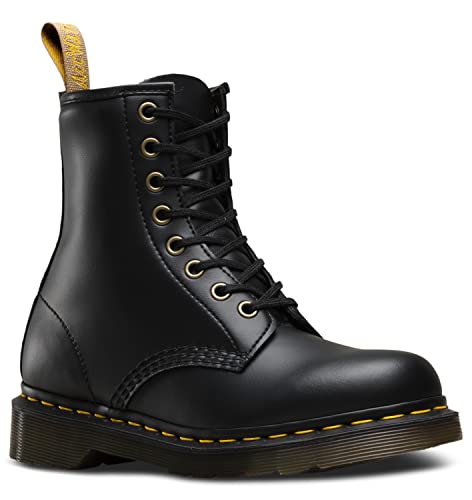 Dr. Martens Unisex Vegan 1460 8 Eye Boot, Black Felix Rub Off, 7 Women/6 Men