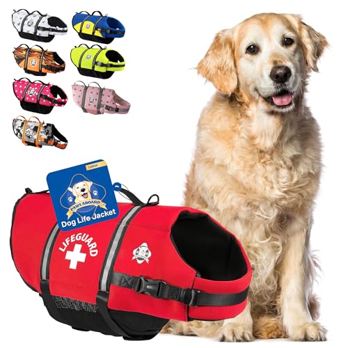 Paws Aboard Dog Life Jacket Long-Lasting Use A neoprene dog life jacket that offers unmatched dura
