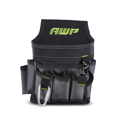 AWP Ballistic Nylon Mini Tool Pouch Multi-Pocket Organizer for Electricians, Professional Tool Box for Efficient Organiz