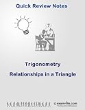 Quick Review Of Topics In Trigonometry Trigonometric Relationships In A Triangle Quick Review Notes English Edition