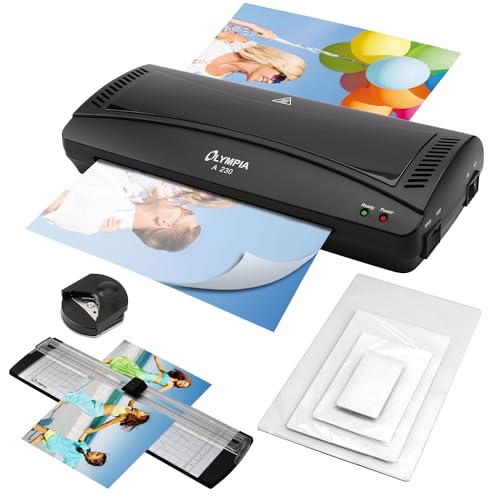 Olympia A 230, 4 in 1 Laminating Set for A4, 75-125 microns, Black, 3113