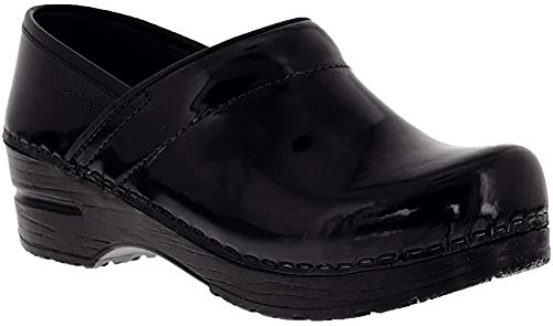 Sanita Pro Patent Professional Clogs for Women - Arch Support, Durable, Closed-Back, APMA-Approved Slip-On Shoes - Black, Women 6.5-7