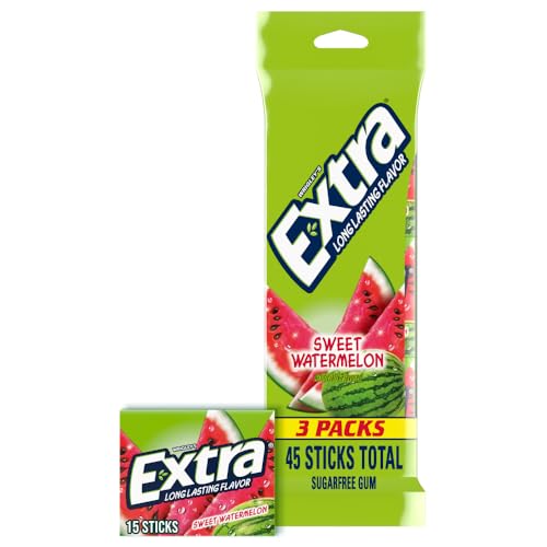 Extra Watermelon Sugar Free Chewing Gum (3 x 15 ct)
