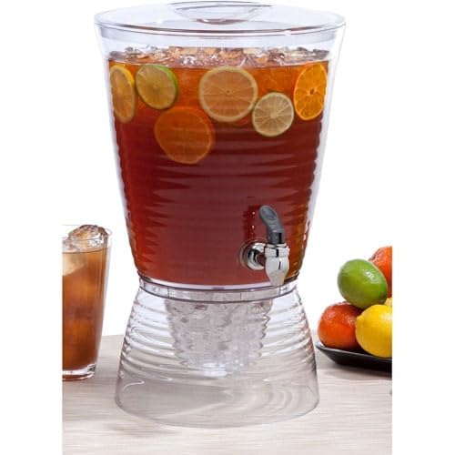 CreativeWare Bark Beverage Dispenser, 2.5 Gallon, Clear, (Pack of 1)Housiwill Countertop Water Dispenser, Top Loading W
