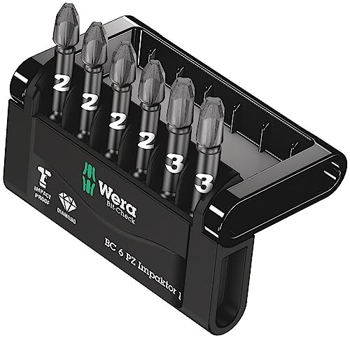 🔥 STARKER PREIS (-75%) Wera Bit-Sortiment, Bit-Check 6 PZ Impaktor 1, 6-teilig, 05057692001