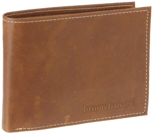 (-53%) BRUNO BANANI Herren Leder Geldbörse BUFFALO Geldbeutel Portemonnaie Cognac Hellbraun