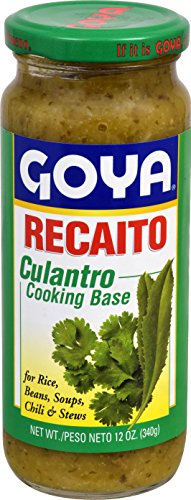 Recaito Culantro Cooking Base by Goya, All Purpose Seasoning for Rice, Beans, Soups, Chili, and Sauces, Latino Cooking Base with Onions, Minced Garlic, and Green Bell Peppers, 12 oz Jar