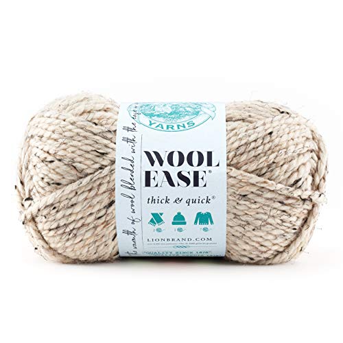 Lion Brand Yarn 640-123E Wool-Ease Thick & Quick Yarn, Oatmeal