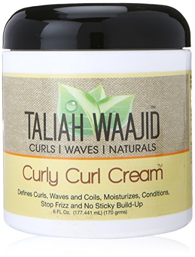 Taliah Waajid Curls Waves Natural - Curly Curl Cream | Extreme Curl Definition Hair Styling Gel | No Build-up or Frizz | 100% Paraben Free | Shea Butter & Sage - 6oz