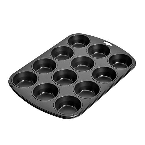 (-47%) Original Kaiser Inspiration Muffinform Blech für 12 Muffins, Muffin Backblech 38 x 27 cm, antihaftbeschichtet, Standardgröße, Cupcake Formen, schwarz