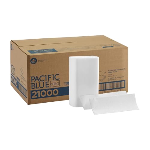 Pacific Blue Select Multifold Premium 2-Ply Paper Towels by GP PRO (Georgia-Pacific),White, 21000,125 Paper Towels Per Pack,16 Packs Per Case