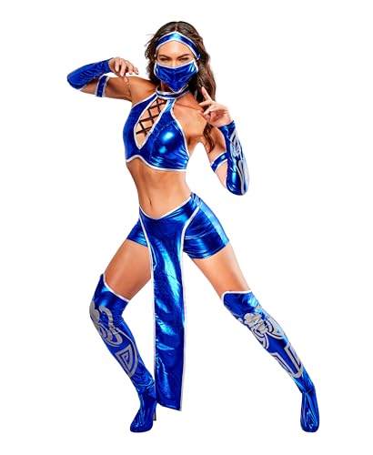 Secret Wishes womens Mortal Kombat Kitana Party Supplies, Blue, Small US