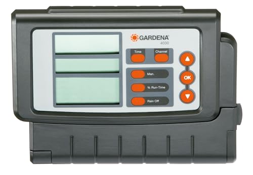 (-59%) Gardena Classic Bewässerungssteuerung 4030: Bewässerungscomputer zur automatischen Bewässerung, großes Display, für bis zu 4 Ventile (1283-20)