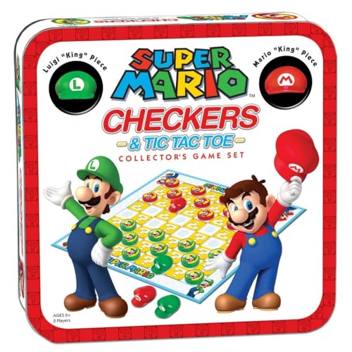 Super Mario Checkers And Tic Tac Toe Collectors Game Set Or Featuring