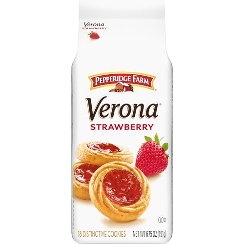 Pepperidge Farm Verona Strawberry Thumbprint Cookies, 6.75 OZ Bag (18 Cookies)