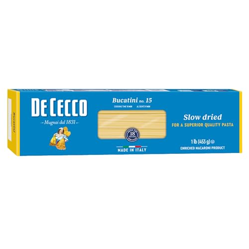 De Cecco Semolina Pasta Bucatini No.15, 1 lb, 16 Oz