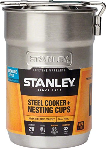Stanley Adventure Camp Cook Set Stainless Steel 24oz Pot with 2 Insulated Cups