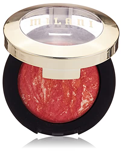 Milani Baked Blush, Powder Blush for Cheeks, Cruelty Free Makeup - Shape, Contour & Highlight Face for a Shimmery or Matte Finish -Corallina