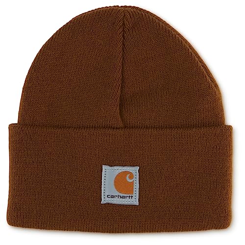 Carhartt Unisex Child Acrylic Knit Beanie Watch Cold Weather Hat, Carhartt Brown, 2-5T US