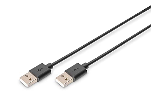 DIGITUS USB 2.0-kabel - 1,8 m - USB-A naar type A - 480 Mbps - voor computers, notebooks, hubs - zwart