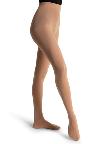 Capezio womens Studio Basics Footed tights, Light Suntan, Small-Medium US