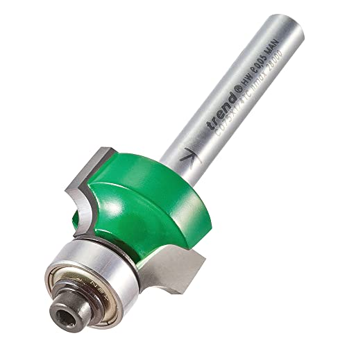 Trend CraftPro Bearing Guided Round Over Router Cutter, 1/4 Inch Shank, 4.8mm Radius, 12.7mm Cut Length, Includes Multiple Bearings, Tungsten Carbide Tipped, C075X1/4TC