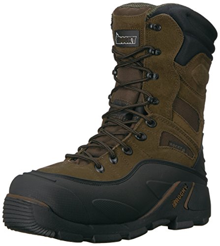 ROCKY Blizzard Stalker Steel Toe Waterproof 1200G Insulated Work Boot, Brown, Size 10(MEN)