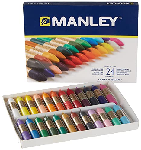 Ceras Blandas MANLEY, Caja x24 Colores