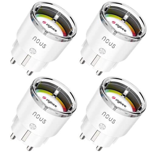 (-28%) A1Z ZigBee Smart Steckdose mit Energieüberwachung, 10A, Fernsteuerung, Sprachsteuerung, Zeitplan & Timer, Kompatibel mit Alexa, Google Home, ZigBee Hub Erforderlich, Pack of 4